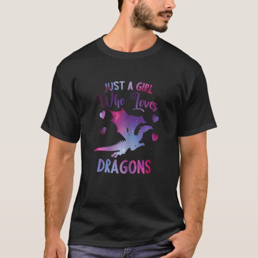 Mythical Creatures Dragon is gewoon een meisje dat T-shirt (Voorkant)