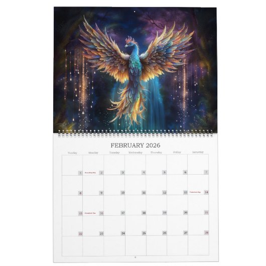 Mythical Creatures van Ivy en Bat Gothic Art Kalender (Feb 2026)