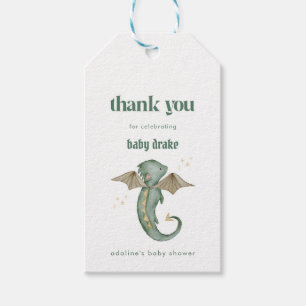 Mythical Dragon Baby shower Favor Tag Gift Label Cadeaulabel