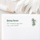 Mythical Dragon Baby shower retour adreslabels Etiket (Insitu)