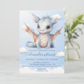 Mythical Dragon Baby shower Sprookje Kaart (Staand voorkant)