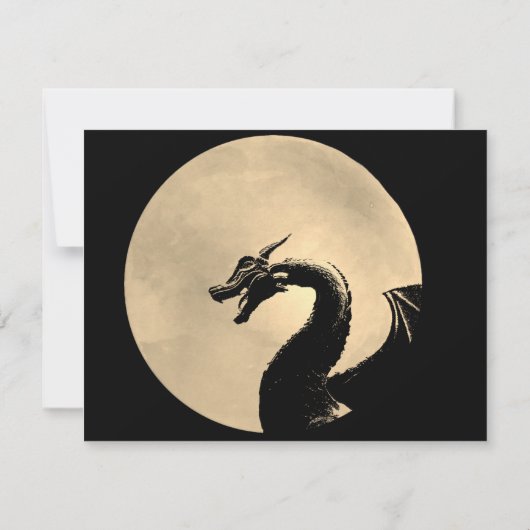 Mythical Dragon Celebration of Life Card Kaart (Achterkant)