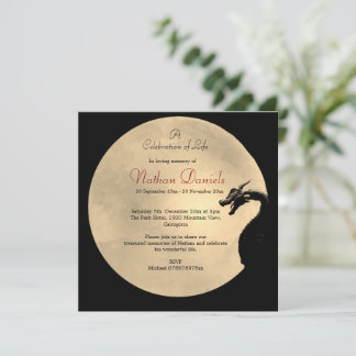 Mythical Dragon Celebration of Life Card Save The Date