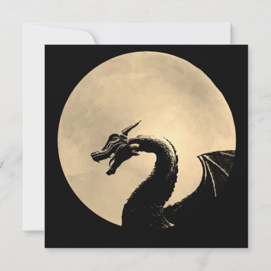 Mythical Dragon Celebration of Life Card Save The Date (Achterkant)