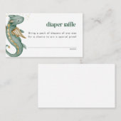 Mythical Dragon Diaper Raffle Kaart voor Baby show Visitekaartje (Voorkant / Achterkant)