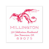  Mythical Dragon Familienaam Retouradres Zelfinktende Stempel (Design)
