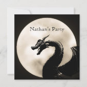 Mythical Dragon Party Uitnodiging (Voorkant)