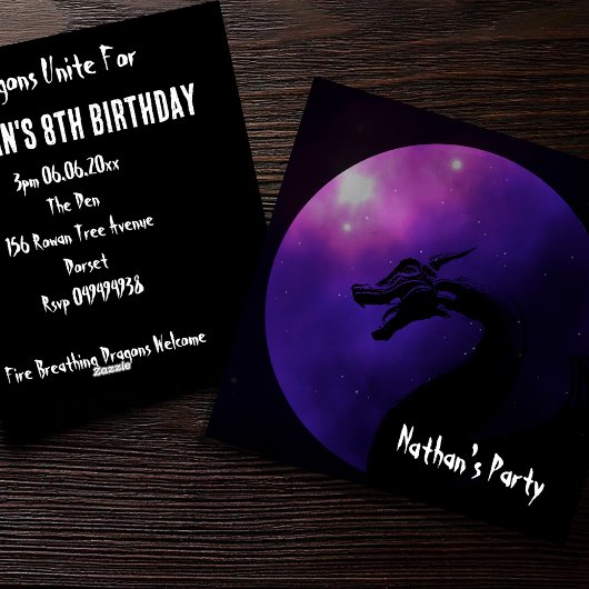 Mythical Dragon Party Uitnodiging