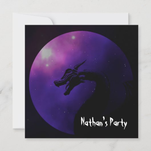 Mythical Dragon Party Uitnodiging (Voorkant)