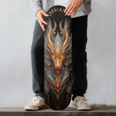 Mythical Dragon with Tribal Patterns Dark Fantasy Persoonlijk Skateboard