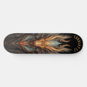 Mythical Dragon with Tribal Patterns Dark Fantasy Persoonlijk Skateboard (Horizontaal)
