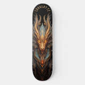 Mythical Dragon with Tribal Patterns Dark Fantasy Persoonlijk Skateboard (Voorkant)