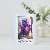 *~* Mythical Fantasy AP48 Dragon Cartoon Kinder Briefkaart (Staand voorkant)