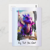 *~* Mythical Fantasy AP48 Dragon Cartoon Kinder Briefkaart (Voorkant / Achterkant)