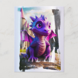 *~* Mythical Fantasy AP48 Kinder Dragon Cartoon Briefkaart