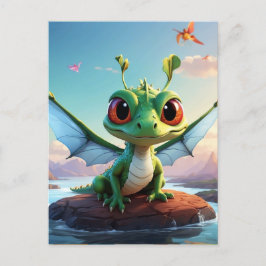 *~* Mythical Fantasy AP48 Kinder Dragonfly Cartoon Briefkaart