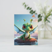 *~* Mythical Fantasy AP48 Kinder Dragonfly Cartoon Briefkaart (Staand voorkant)