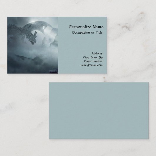 Mythical Fantasy Flying Dragon Visitekaartje (Voorkant / Achterkant)