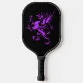 Mythical Fantasy Paars Griffin Pickleball Paddle (Achterkant)