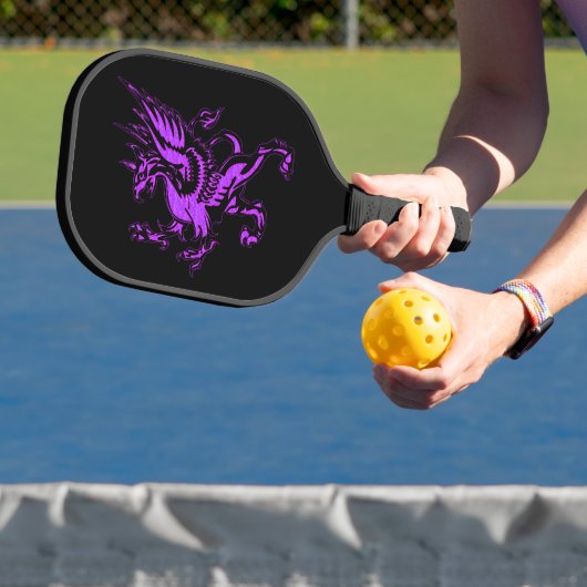 Mythical Fantasy Paars Griffin Pickleball Paddle (Insitu)