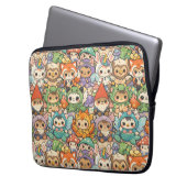 Mythical Friends Parade | Cute Pastel Magic Laptop Sleeve (Voorkant Links)