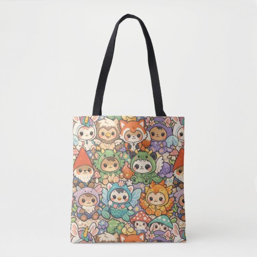 Mythical Friends Parade | Cute Pastel Magic Tote Bag (Voorkant)