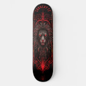 Mythical Lion with Tribal Patterns Dark Fantasy Persoonlijk Skateboard (Voorkant)