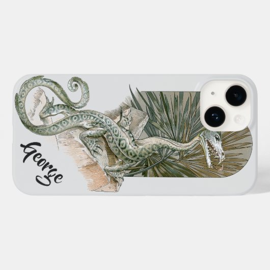 Mythical Lizard Dragon on Rocks,  mythologie Case-Mate iPhone Case (Achterkant (horizontaal))