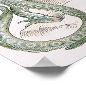 Mythical Lizard Dragon on Rocks, mythologie Poster (Hoek)