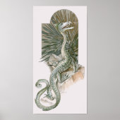Mythical Lizard Dragon on Rocks,  mythologie Poster (Voorkant)