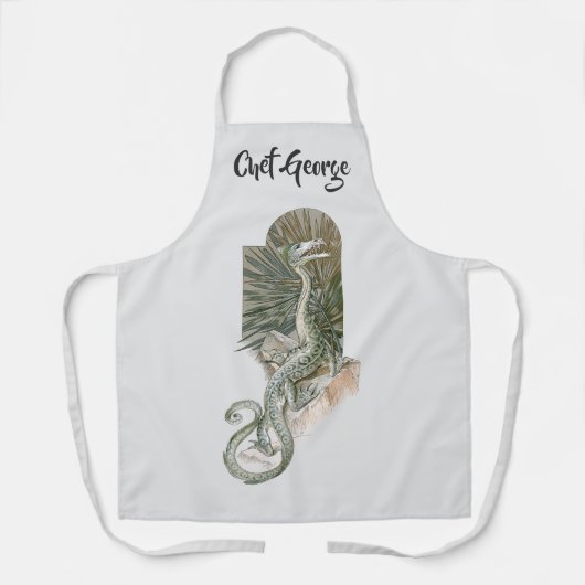 Mythical Lizard Dragon on Rocks,  mythologie Schort (Voorkant)