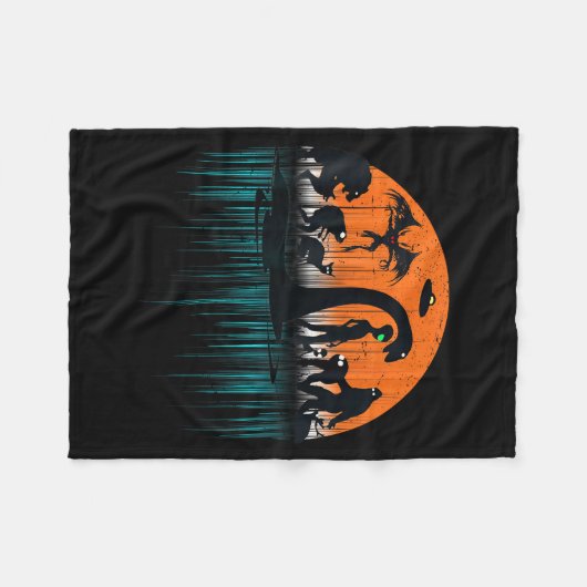 Mythical Loch Ness Bigfoot Mothman Aliens Funny Cr Fleece Deken (Voorkant (Horizontaal))