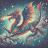 Mythical Marvels: op maat gesneden Dragon Vinyl St Sticker (Voorkant)