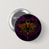 Mythical Neon Paars Wolf Ronde Button 5,7 Cm (Voorkant /achterkant)