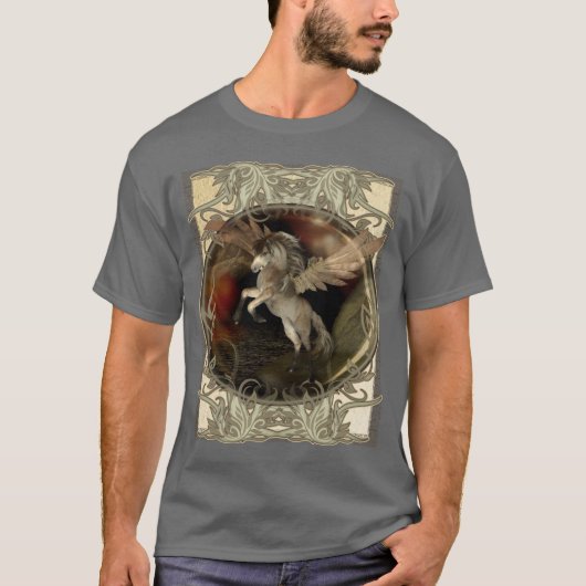 Mythical Pegasus Fantasy Creature T-shirt (Voorkant)
