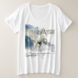 Mythical Pegasus Fantasy Unicorn personaliseren Grote Maat T-shirt