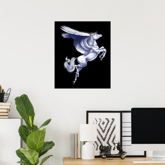 Mythical Pegasus Poster (Thuiskantoor)