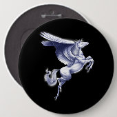 Mythical Pegasus Ronde Button 6,0 Cm (Voorkant /achterkant)