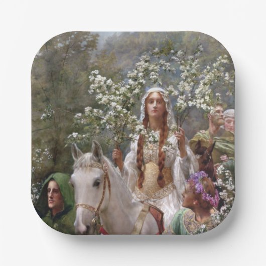 Mythical Queen Guinevere (by John Collier) Papieren Bordje (Voorkant)