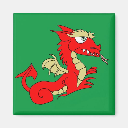 Mythical Red Wyvern Magneet (Voorkant)
