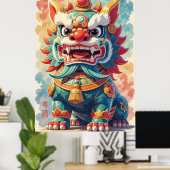 Mythical Shisa Poster (Thuiskantoor)