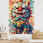 Mythical Shisa Poster (Keuken)