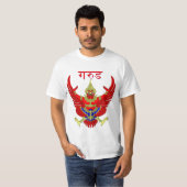 Mythical Thai Figuur Phoenix Garuda T-shirt (Voorkant volledig)