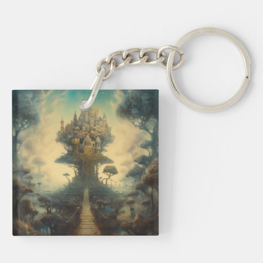 Mythical Tree House Sleutelhanger (Achterkant)