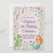 Mythical Unicorn Birthday invitation Kaart (Voorkant)