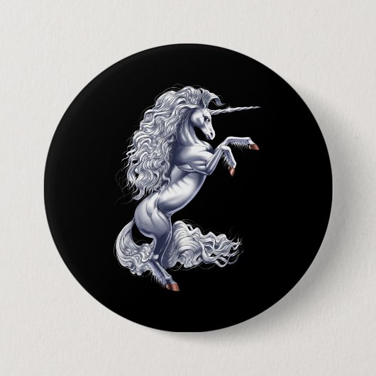 Mythical Unicorn Ronde Button 7,6 Cm (Voorkant)