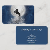 Mythical Unicorn Silhouette Full Moon Ocean Visitekaartje (Voorkant / Achterkant)