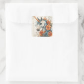 Mythical Unicorn Vierkante Sticker (Tas)