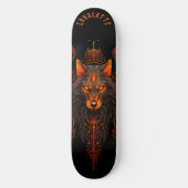 Mythical Werewolf Tribal Patterns Dark Fantasy Persoonlijk Skateboard (Voorkant)