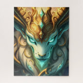 Mythical White Forest Guardian with Golden Antlers Legpuzzel (Verticaal)